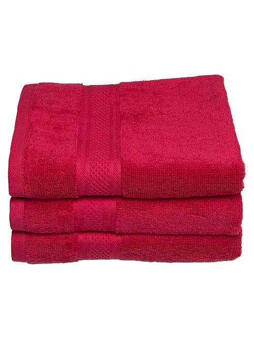 Bath Towels & Mats FMF 3 Pack Soft Hand Towel 50 x 100cm Pink for