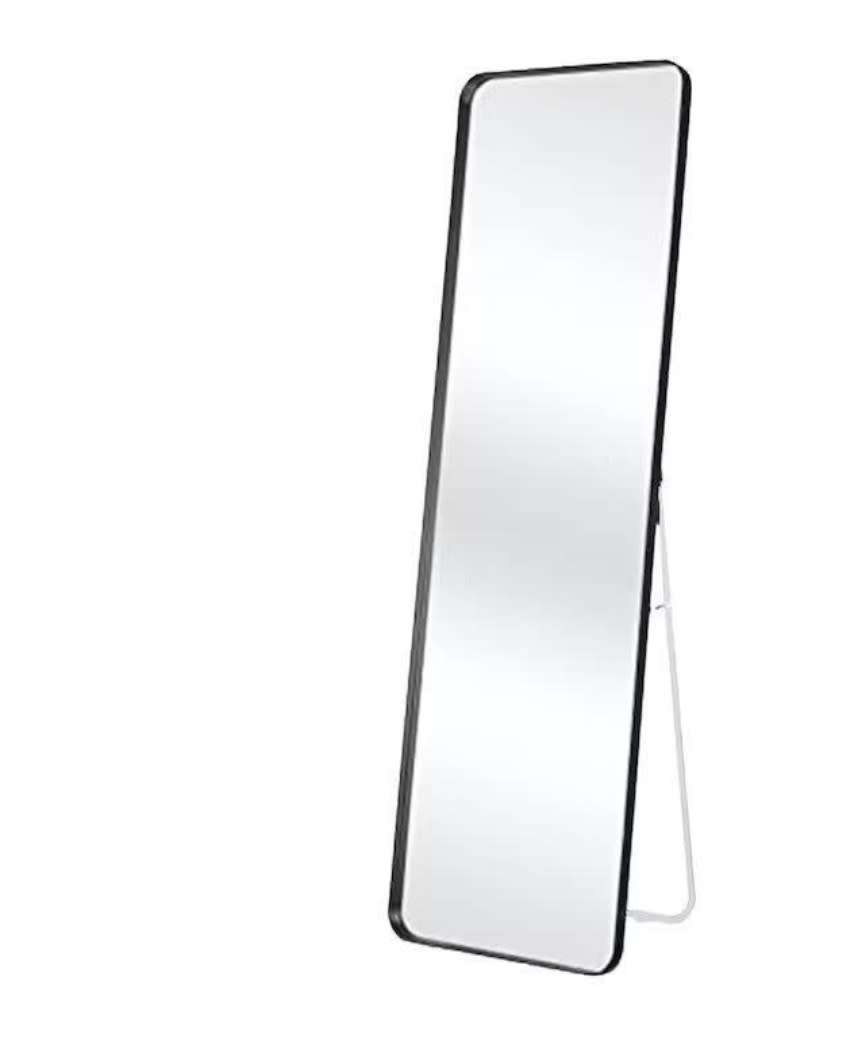 Mirrors Black Frame Rectangular 148 cm x 36 cm Glass Mirror for sale