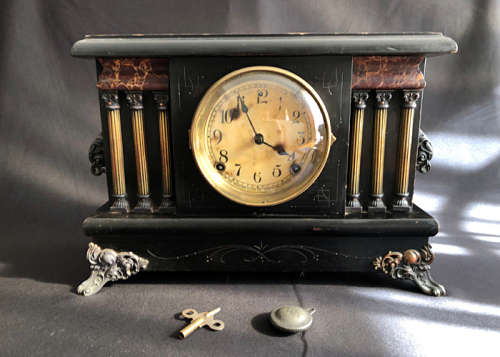 Mantel Clocks - ANTIQUE SESSIONS MANTLE CLOCK, WORKING, CIRCA 1890 was ...