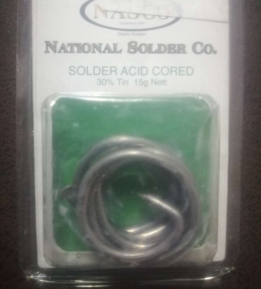 Soldering Solder Acid Cored 15g was sold for R14.00 on 9 Feb at 1416