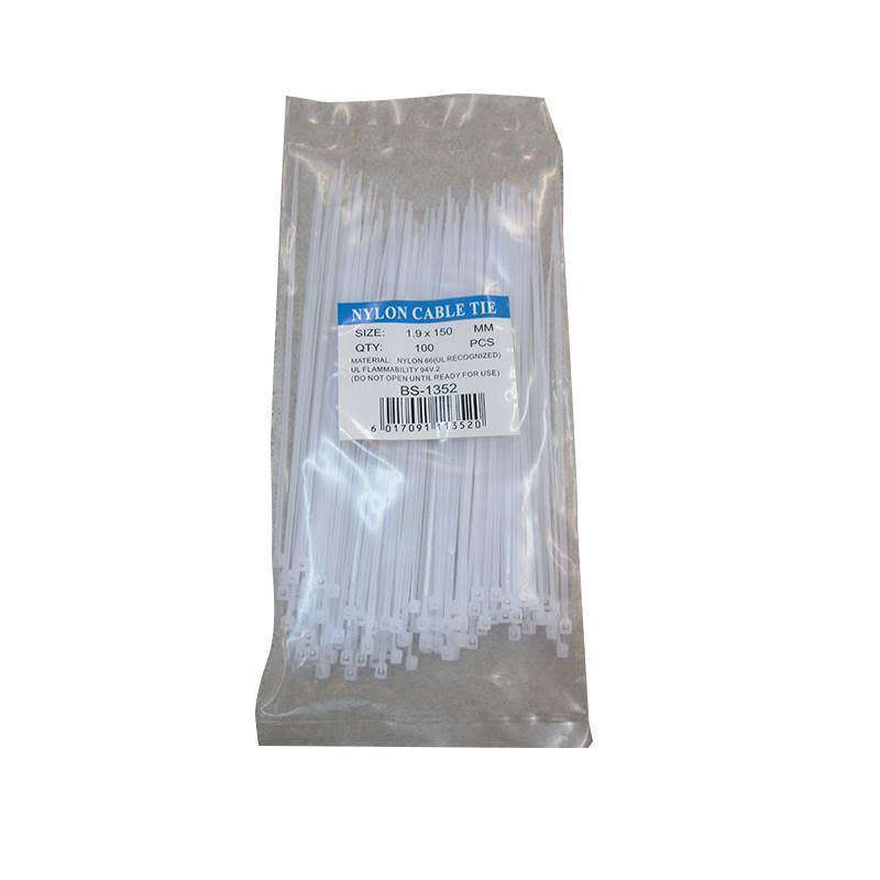Connectors & Ties 100 Piece Cable Tie 1.9mm x 150mm, available in