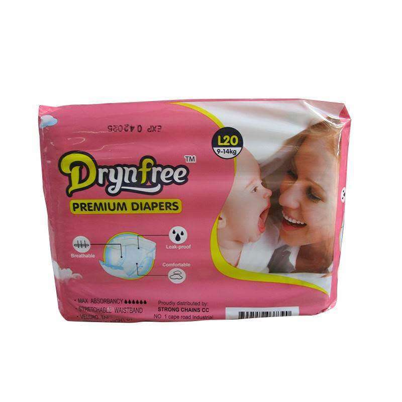 Disposable Nappies - Premium Diapers - 20 Piece Large Nappies, 9-14kg ...