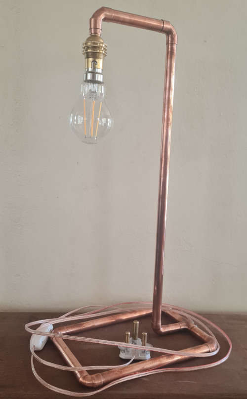 Table Lamps Beautifully Handmade Unique Copper Pipe Lamp *Only 1