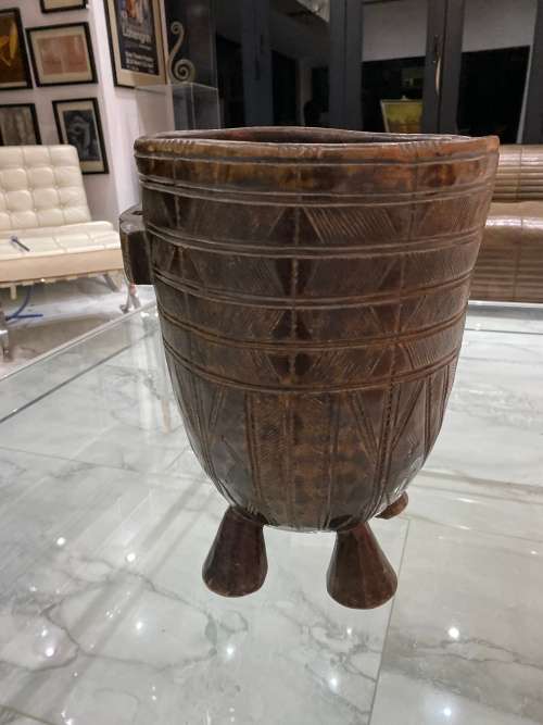 Other Antiques & Collectables LARGE 36 CM TALL AFRICAN DRUM HIGHLY