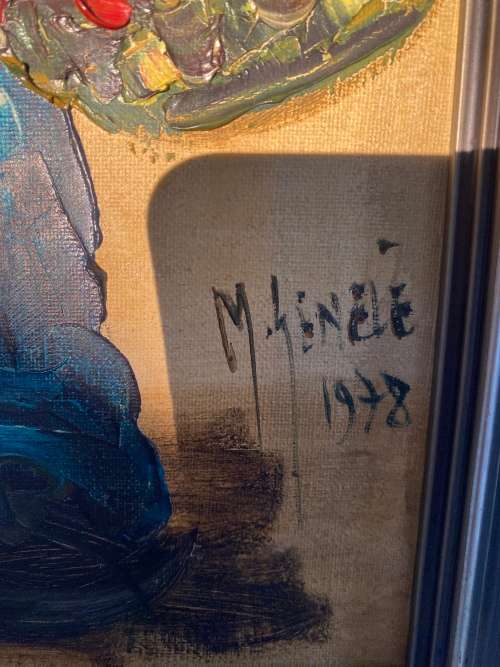 Other Antiques & Collectables VINTAGE SIGNED OIL ON CANVAS OIL