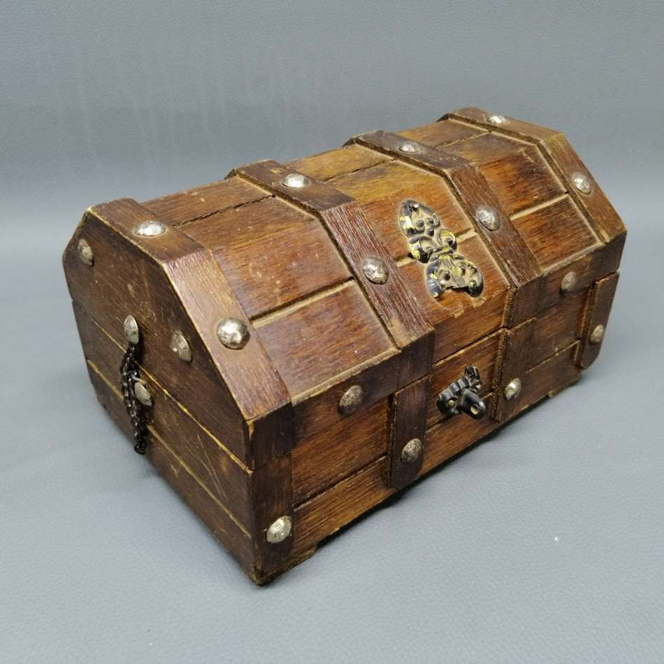 Wooden - Original Hand Crafted Treasure Chest Style Jewelry Box!!! was ...