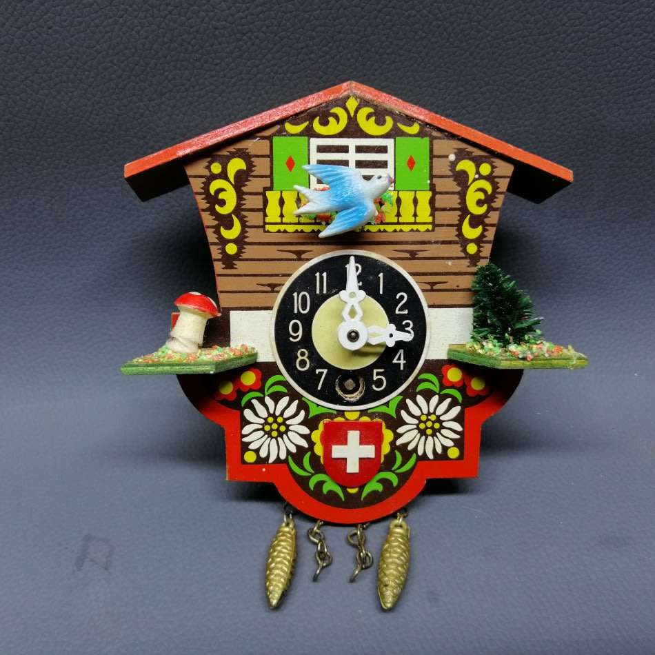 Cuckoo & Wall Clocks Original German Mini Cuckoo Clock Working, No