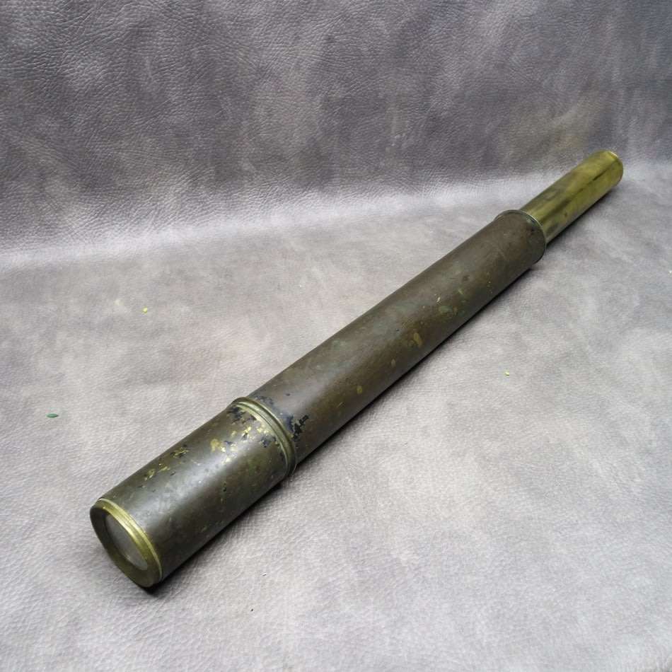 Telescopes RARE!!! Large Brass and Metal Inscribed Antique Military