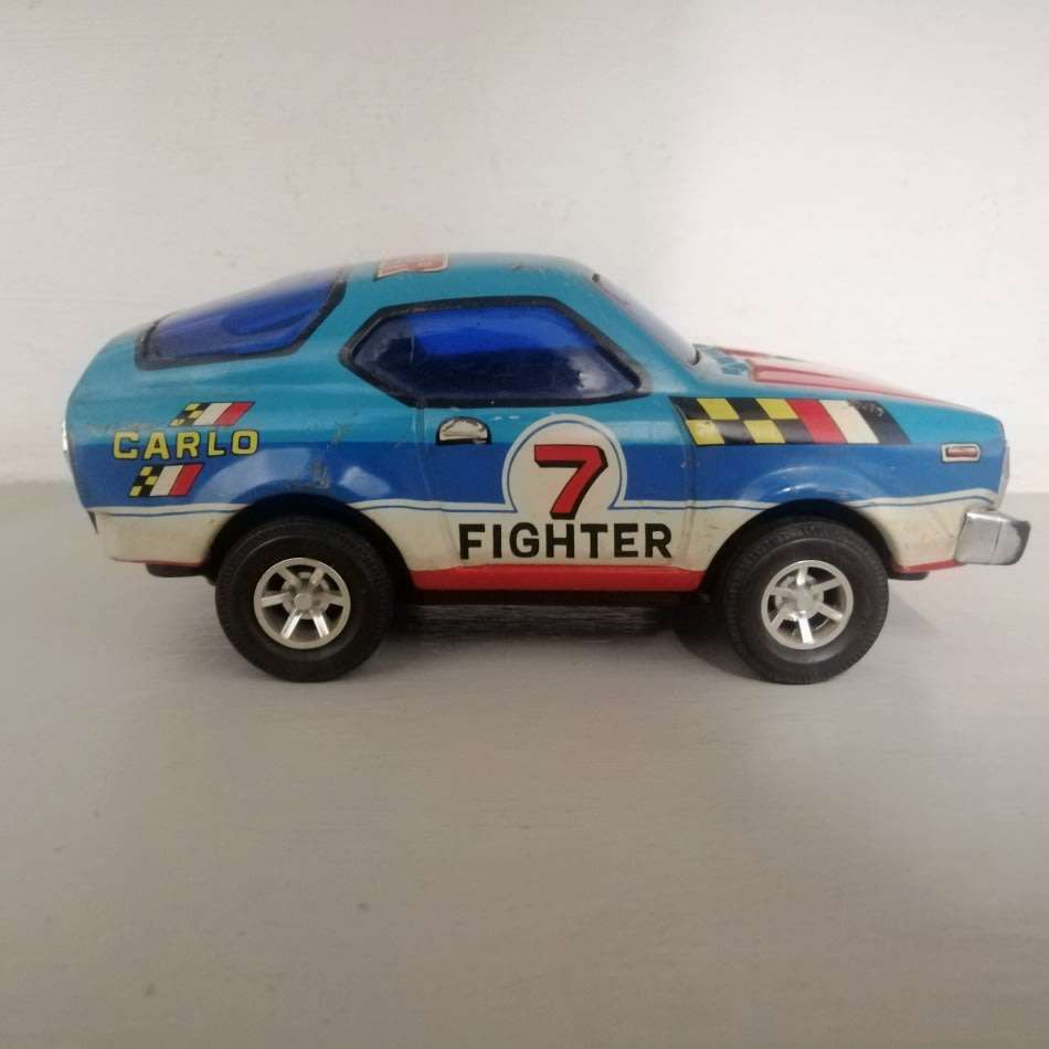 Road RARE!!! Vintage Japanese Marusyo Pressed Metal No7 Tin Toy