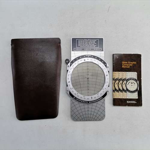 Flight Original 1981 Jeppesen Sanderson Slide Graphic Flight Computer