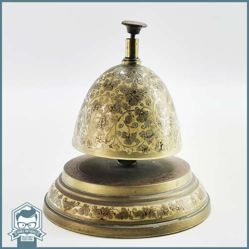 Oriental - Large Vintage Detailed Oriental Enameled Brass Bell!!! Bell ...