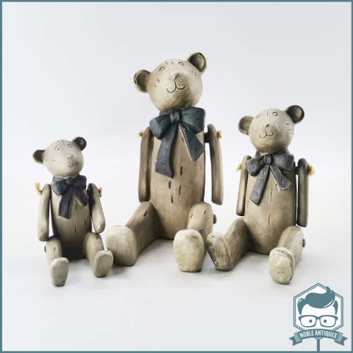 Wooden Hand Crafted Three Bears Puppet Style Display Figures!!! was