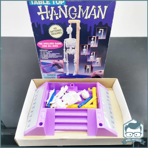 Vintage Table Top Hangman Spelling Game COMPLETE - by RandToy