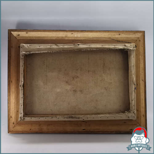 Paintings Large Antique Framed Signed Stretched Canvas Landscape!!! 800mm x 600mm was sold for