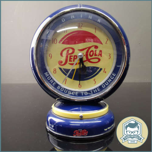 Other Clocks Vintage Pepsi Cola Button Clock Working!!! was sold