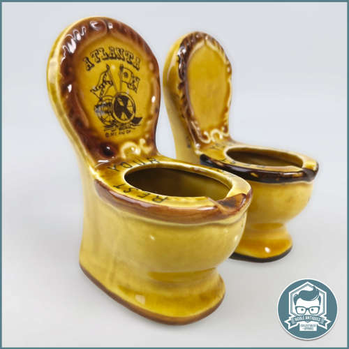 Porcelain & Ceramic Two Vintage Ceramic `Rest Your Ash` Decorative