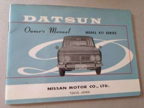 Cars - DATSUN MODEL 411 SERIES OWNER'S MANUAL was listed for R100.00 on