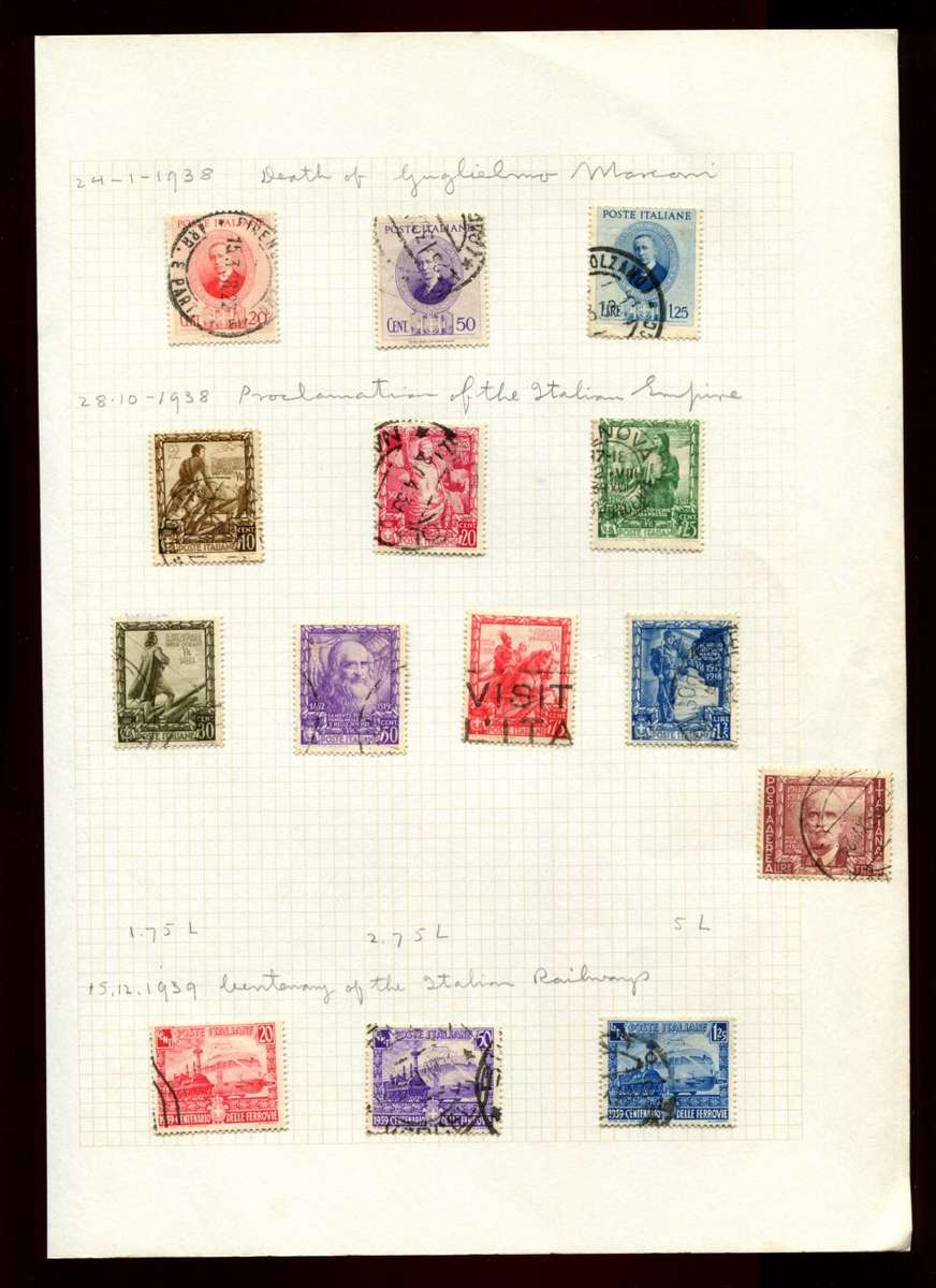 Italy - Italy - 14 Stamps Mounted On Old Album Page was sold for R55.00 ...