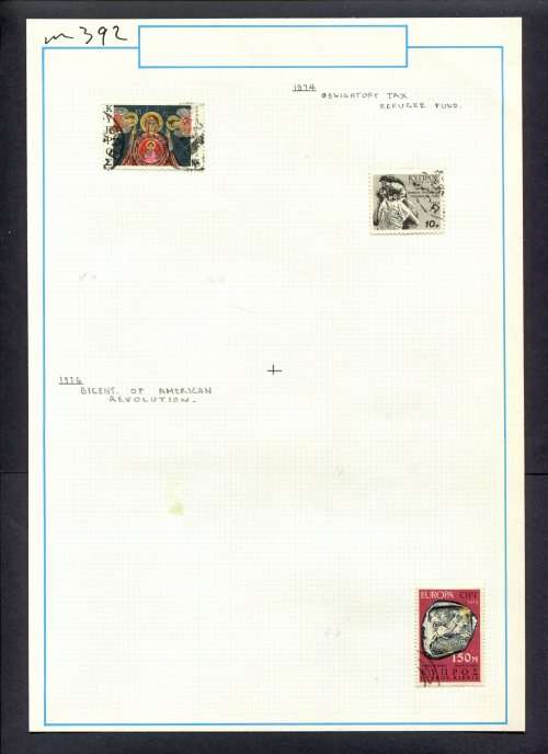 Colonial Britain - Cyprus - 3 Stamps Mounted (Hinged) On Old Album Page ...