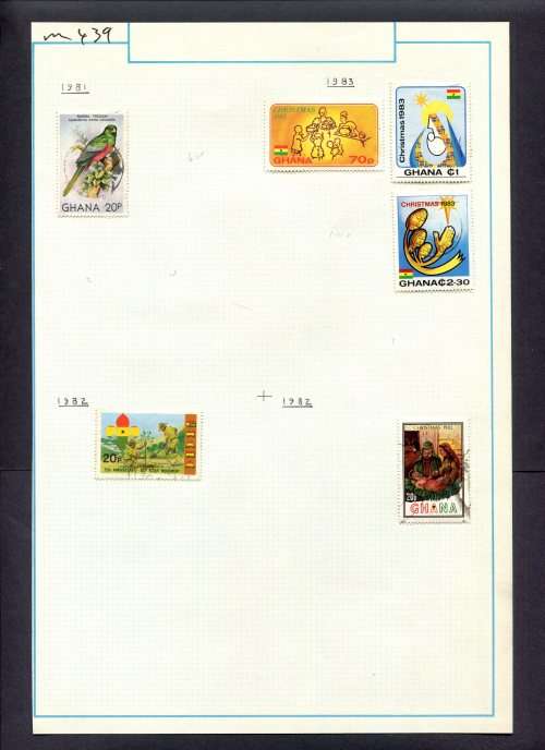 Colonial Britain - Ghana - 6 Stamps Mounted (Hinged) On Old Album Page ...