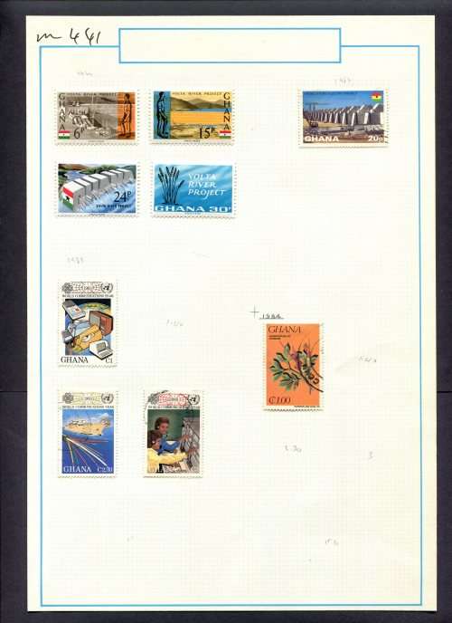 Colonial Britain - Ghana - 9 Stamps Mounted (Hinged) On Old Album Page ...