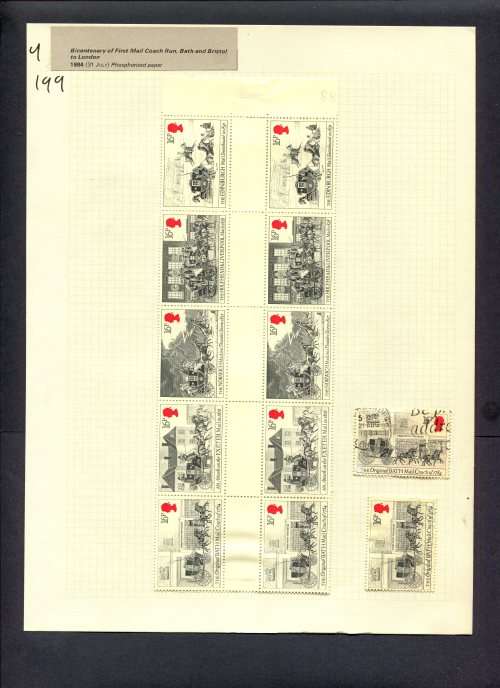 England - Great Britain - 12 Stamps Mounted (Hinged) On Album Page for ...