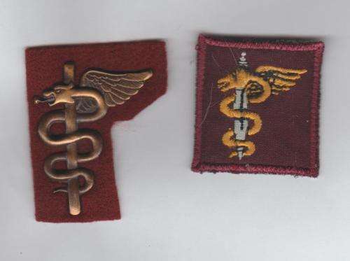 South African Army - Ops Medic Badges 2 pins on metal badge was sold ...