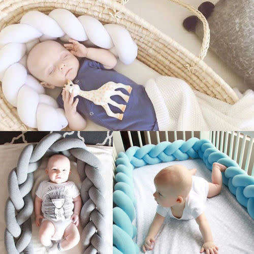 Other Nursery Infant Baby Plush Crib Bumper Bedding Bed Cot Braid