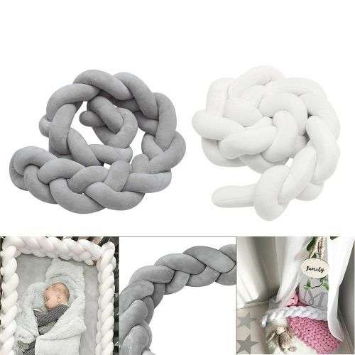 Other Nursery Infant Baby Plush Crib Bumper Bedding Bed Cot Braid