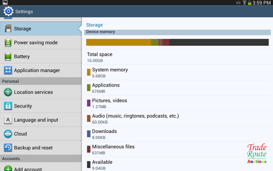 Devices Samsung Galaxy Tab White GTP521 Touch Screen Tablet 16GB