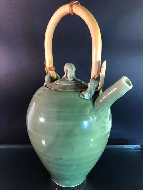 South African Porcelain Studio Pottery Tea Pot signed by Paul de