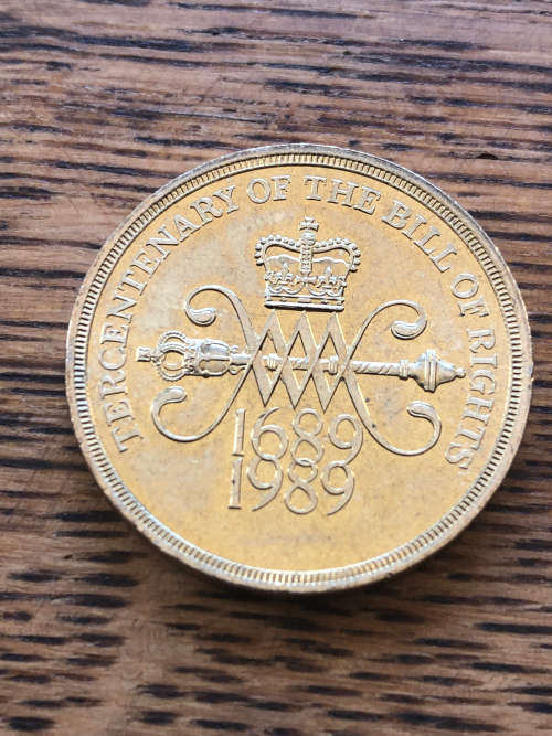 Great Britain - Tercentenary, Bill Of Rights 2 Pound Coin (1689 - 1989 ...