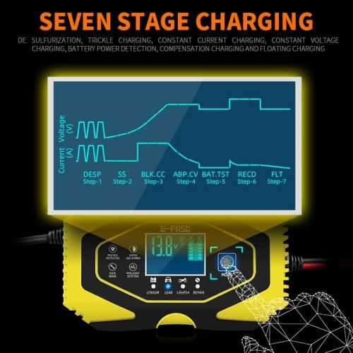 Battery Chargers 7 Stage 12v/24v Smart Battery Charger Car Battery