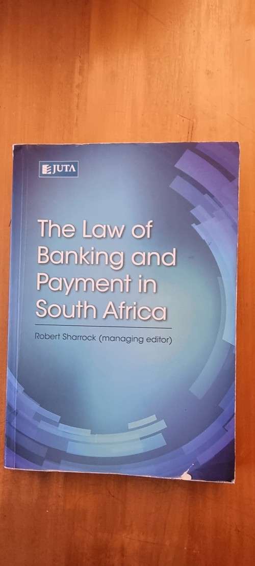 Law - The Law of Banking and Payment in South Africa. By Robert ...