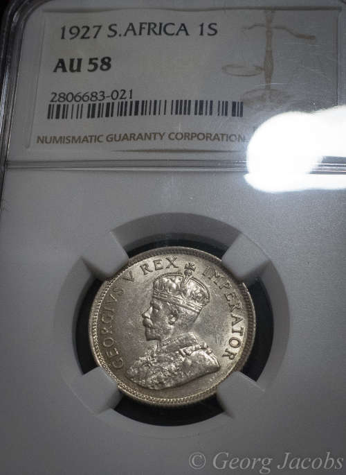 Shilling - 1927 Shilling NGC AU58 - Splendid and Scarce- Start @ R1 ...