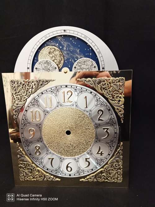 Grandfather & Longcase Clocks Grand Father Clock Moon Face Dial (c