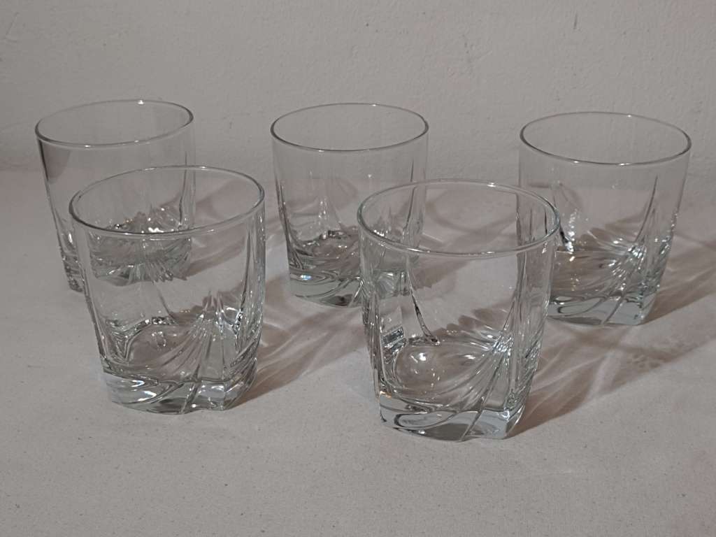 Drinking Glasses & Stemware Set x5 Whiskey Glasses for sale in