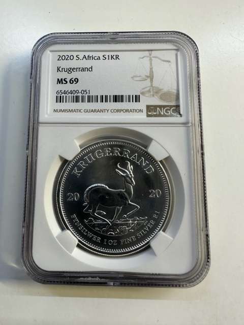 1 Oz - 2020 SILVER KRUGERRAND 1oz NGC MS69 for sale in Cape Town (ID ...