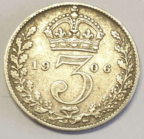 Great Britain - 1906 Threepence as per images was sold for R31.00 on 26 ...