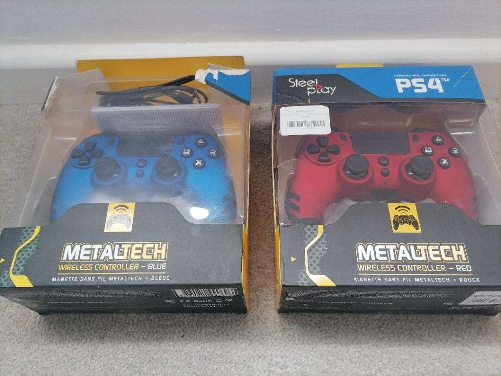 PlayStation - 2 X BRAND NEW METALTECH PS4 WIRELESS CONTROLLERS was sold ...