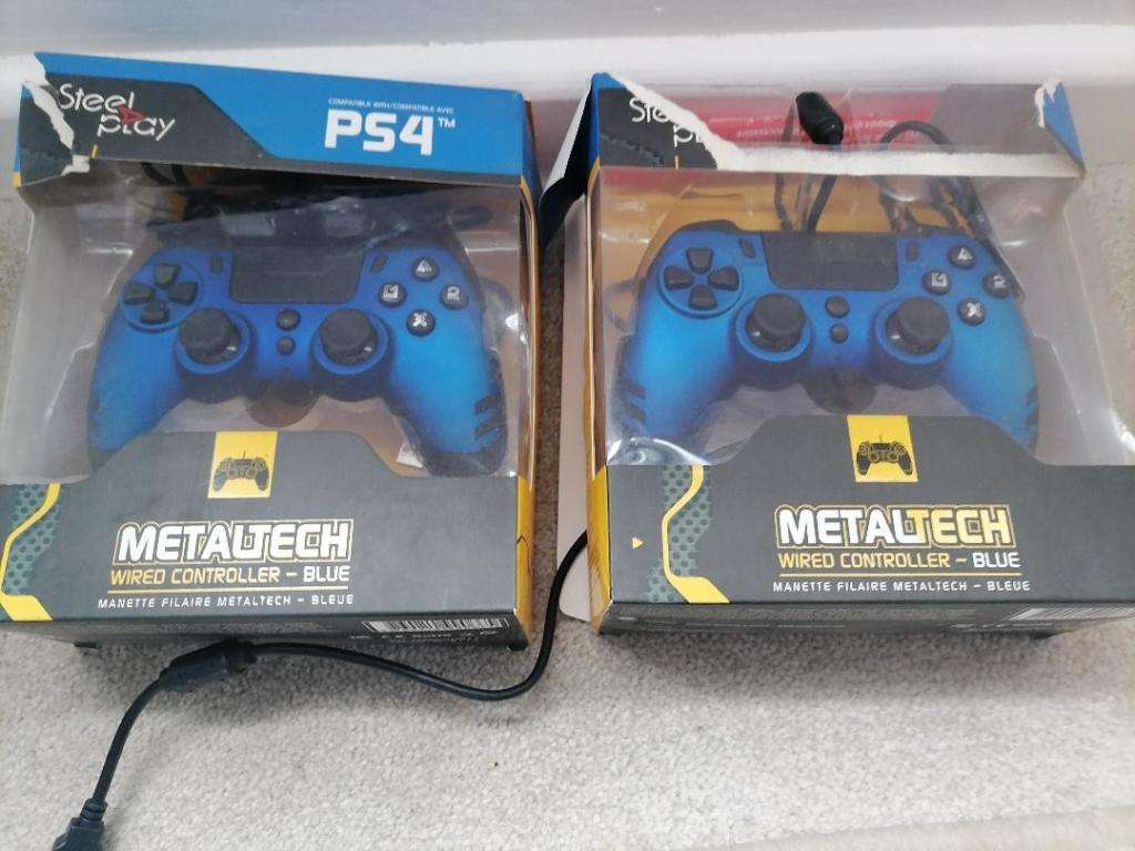 Controllers & Remotes - 2 X BRAND NEW METALTECH PS4 WIRED CONTROLLERs ...
