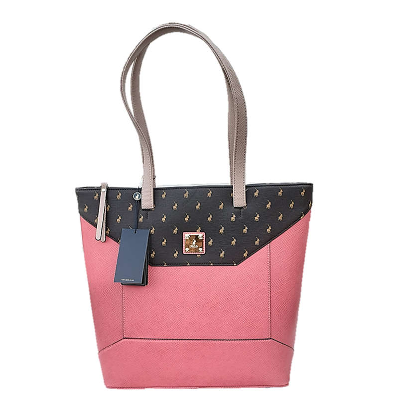 Handbags & Bags Polo Hilton Tote Handbag Pink Brown Large was listed