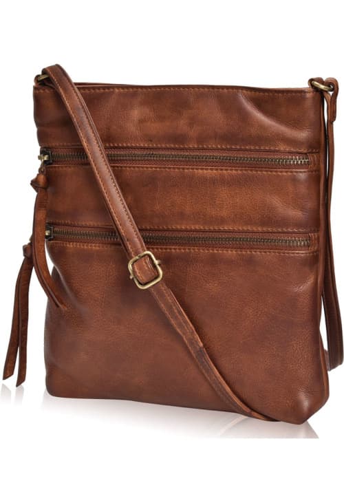 Handbags & Bags - 100% Full Grain Leather Cross Body Sling Handbag for ...