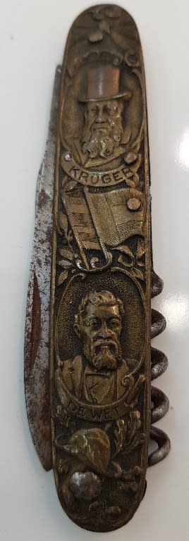 Boer War Richards, Sheffield Military Commemorative Pocket Knife With Kruger & De Wet - Length 9cm