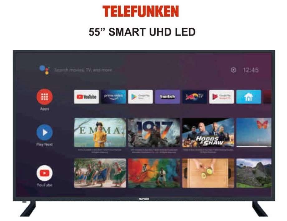 Televisions - Telefunken 55` UHD Smart LED TV - 140cm - Android 9.0 ...