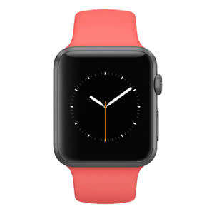 apple watch space grey pink band