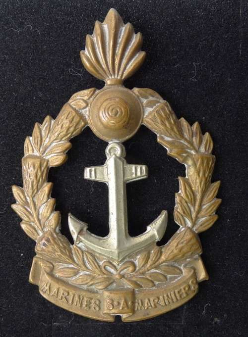 South African Navy - VERY RARE SOUTH AFRICA MARINE CORPS BI METAL CAP ...