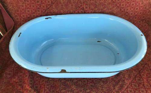 Enamel baby bath sales