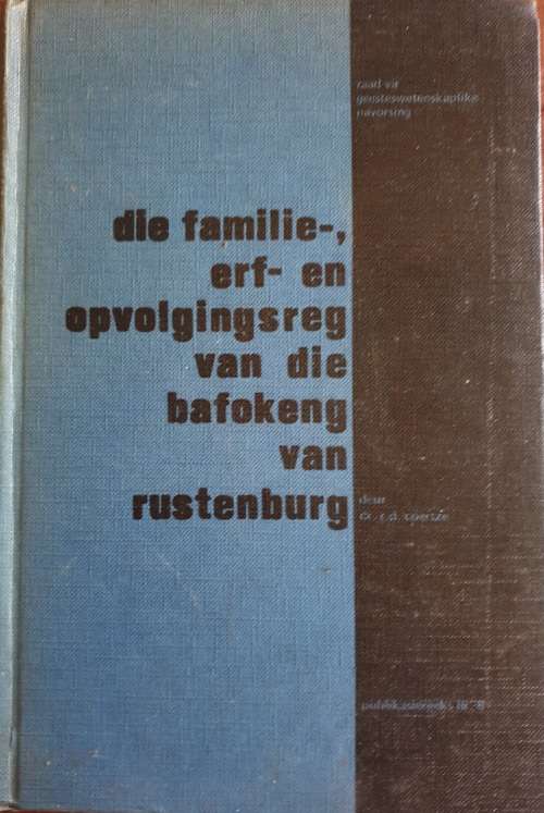 Rustenburg Dr History & Politics - Die Familie - Erf - en Opvolgingsreg van die ...