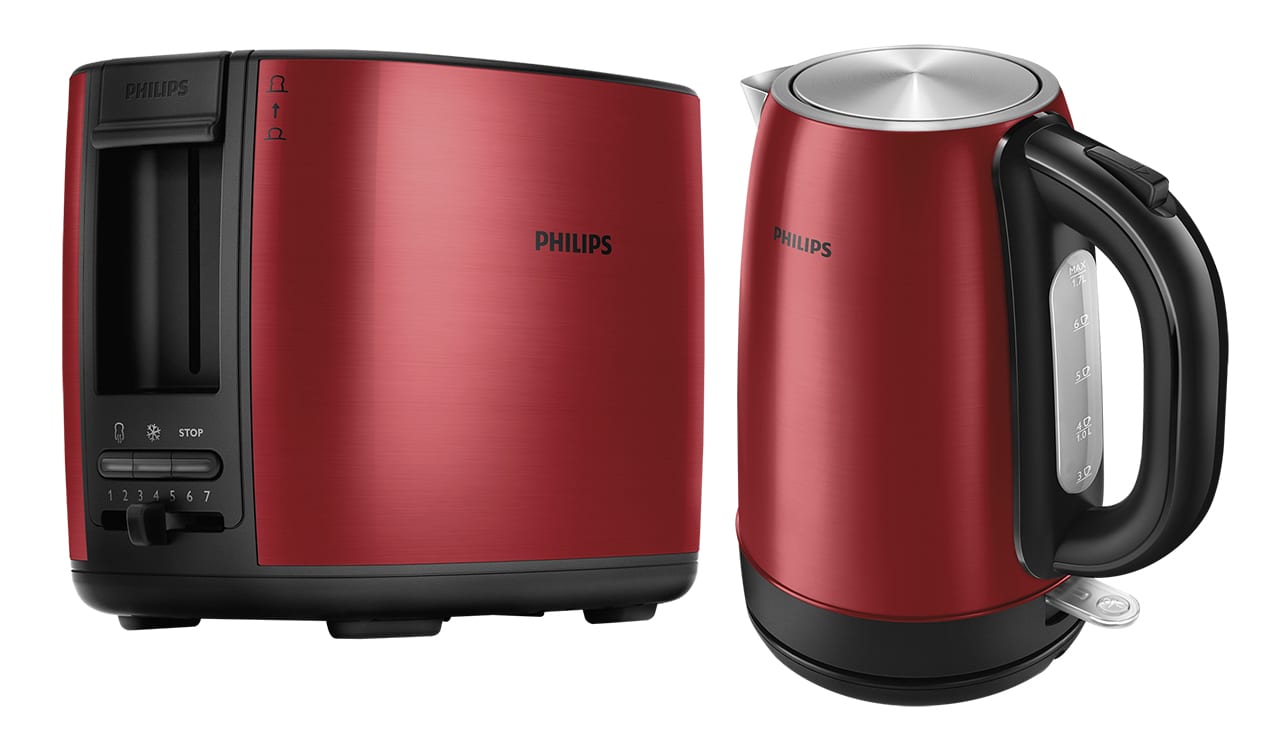 Philips Red Kettle & Toaster Breakfast Pack  for sale with Makro Outlet and bidorbuy